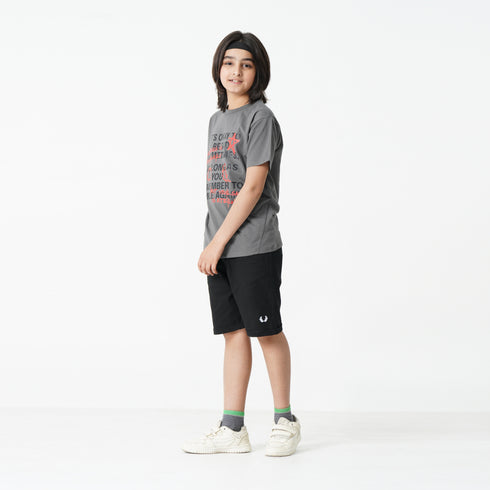 Black logo shorts